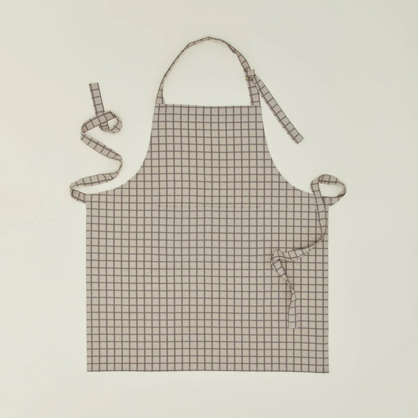 Essential Check Apron - Hawkins New York Kitchen Tools - Light Grey/Dark Grey - HORNE