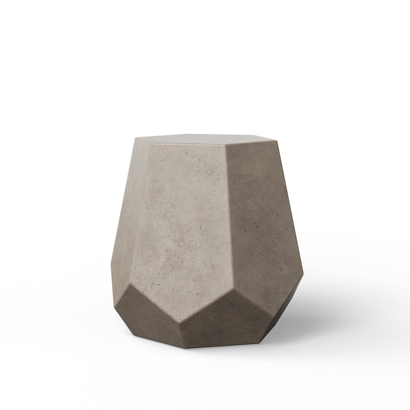 Faceted Stool - Urbia Stools + Benches + Ottomans - Dark Grey - HORNE