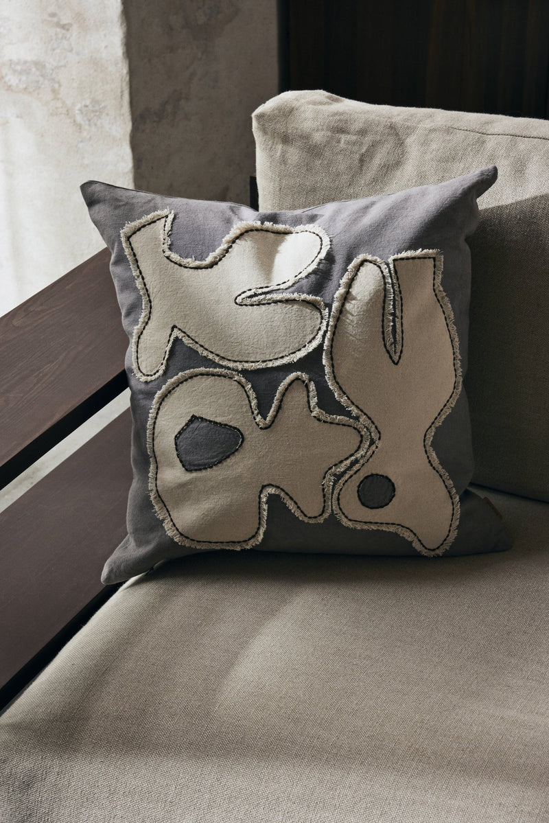 Figure Cushion - Ferm Living - Bedding + Pillows - Coffee/ Sand - HORNE