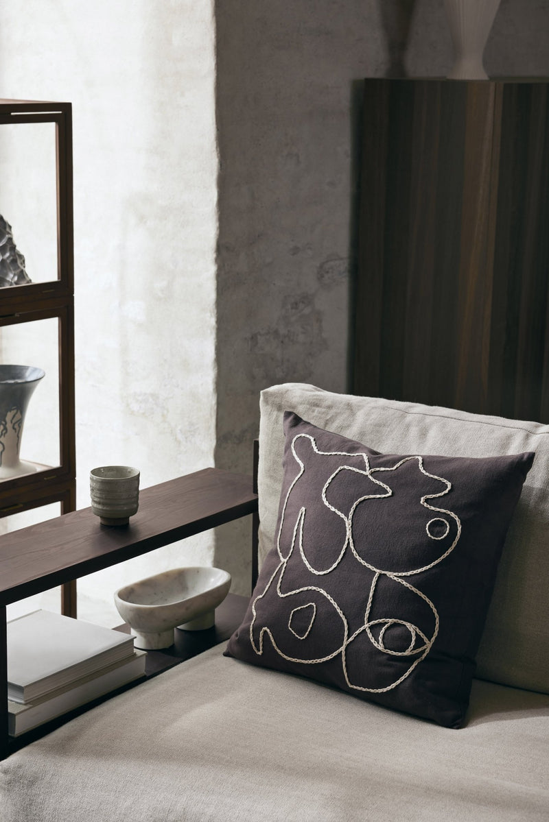 Figure Cushion - Ferm Living - Bedding + Pillows - Coffee/ Sand - HORNE