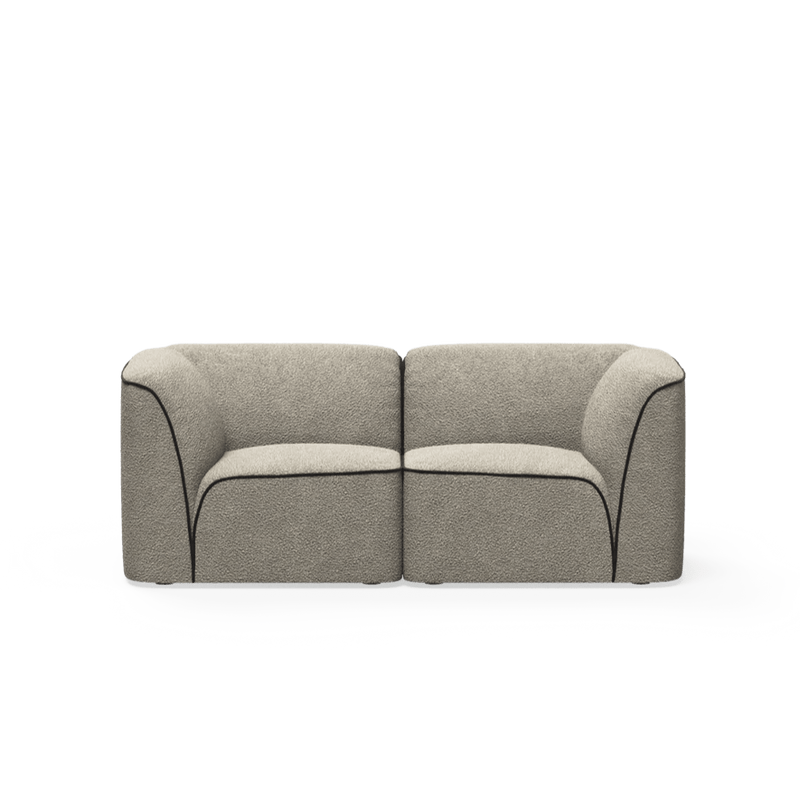 Flora 2 - Seater - Natural Bouclé - Woud Sofas - HORNE