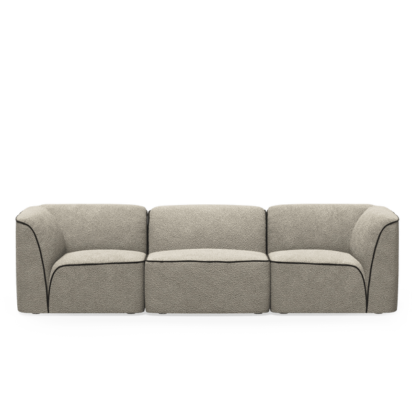 Flora 3 - Seater - Natural boucle - Woud Sofas - HORNE