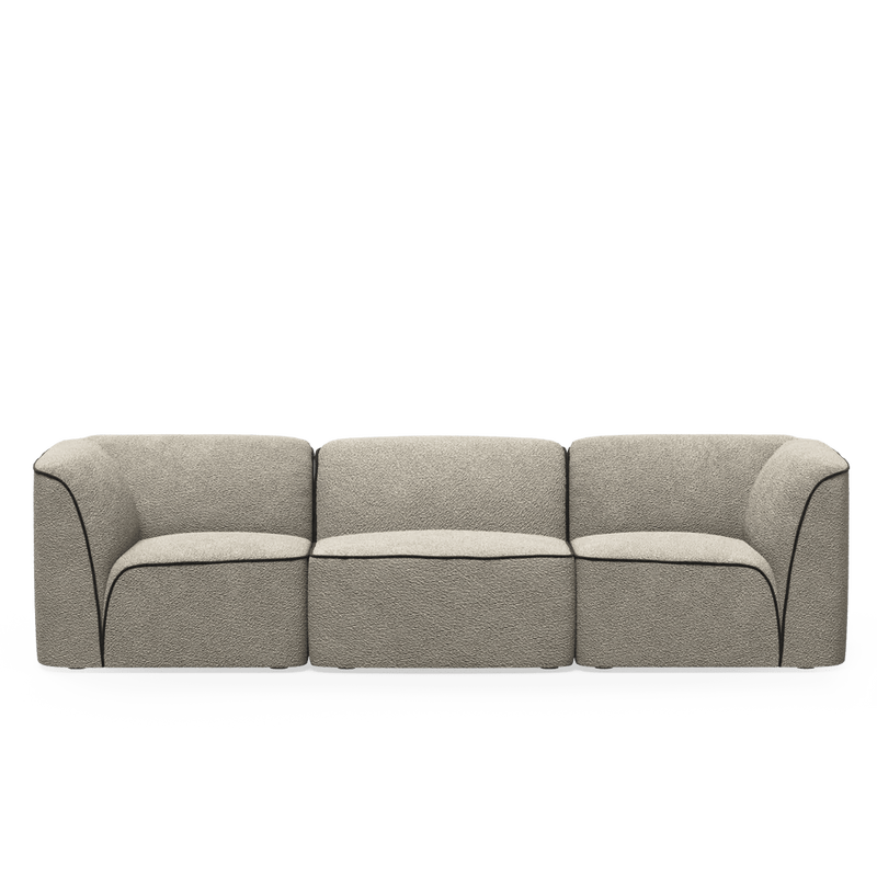 Flora 3 - Seater - Natural boucle - Woud Sofas - HORNE