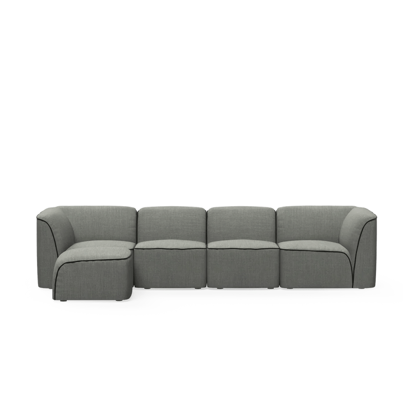 Flora Sectional 1 - Kvadrat Remix 0133 - Woud Sofas - Kvadrat Remix - 0133 - HORNE