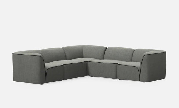 Flora Sectional 3 - Kvadrat Remix 0133 - Woud Sofas - Kvadrat Remix - 0133 - HORNE