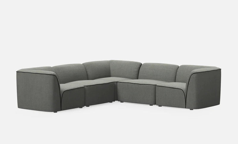 Flora Sectional 3 - Kvadrat Remix 0133 - Woud Sofas - Kvadrat Remix - 0133 - HORNE
