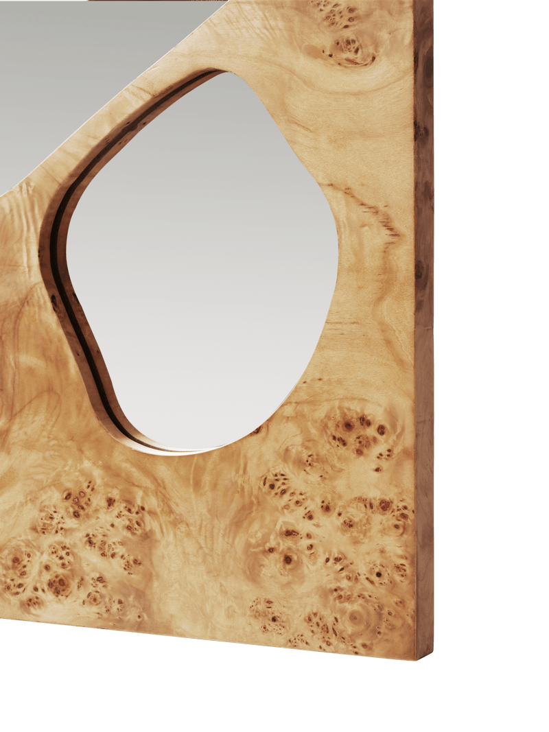 Folia Mirror - 82 - Ferm Living Mirrors - Dark Stained Burl - HORNE