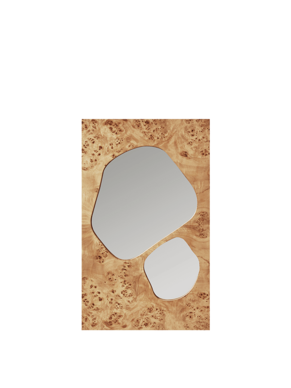 Folia Mirror - 82 - Ferm Living Mirrors - Natural Burl - HORNE