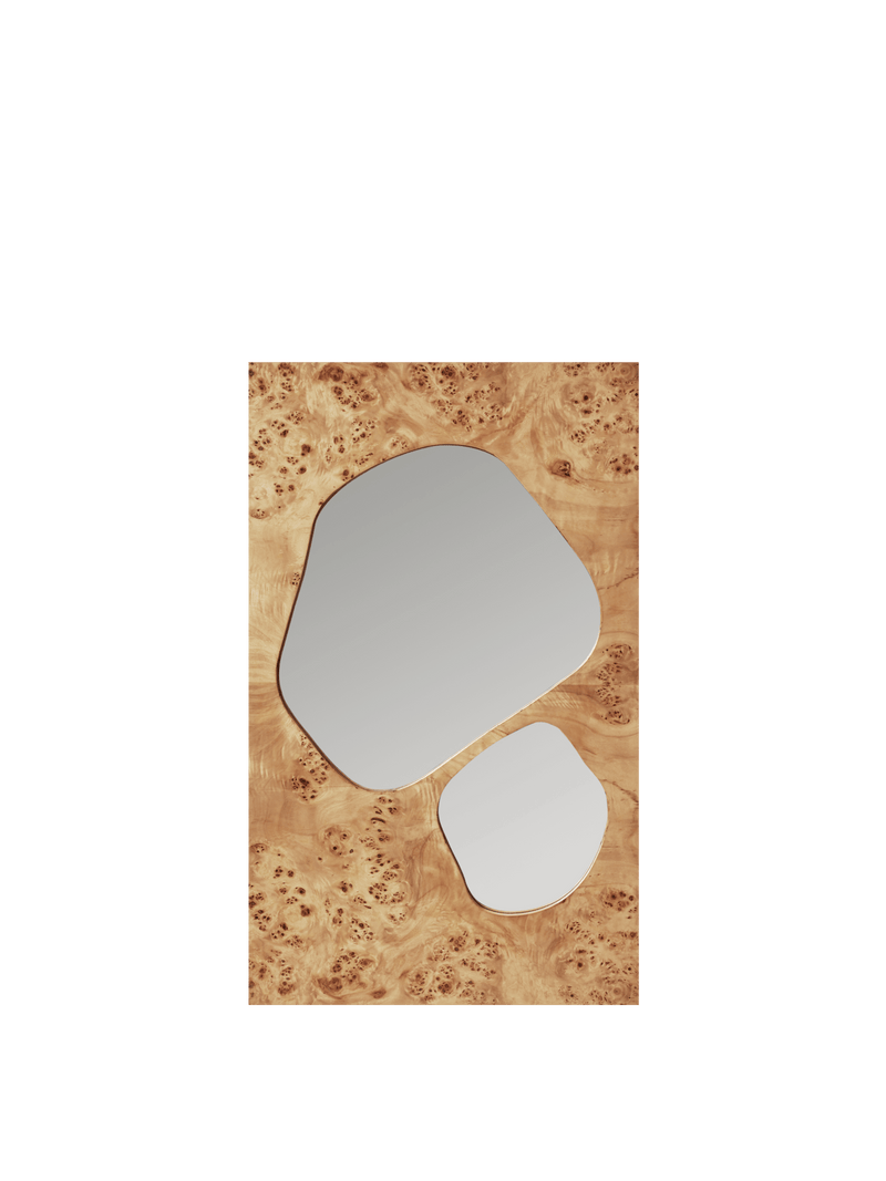 Folia Mirror - 82 - Ferm Living Mirrors - Dark Stained Burl - HORNE