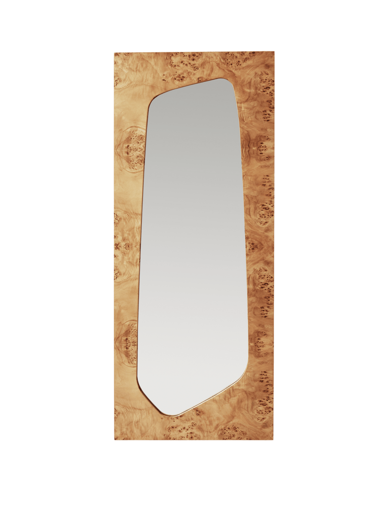 Folia Mirror - H135 - Ferm Living Mirrors - Dark Stained Burl - HORNE