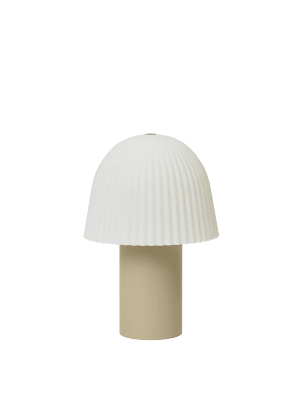 Frill Portable Lamp - Ferm Living Lighting - Cashmere/White - HORNE