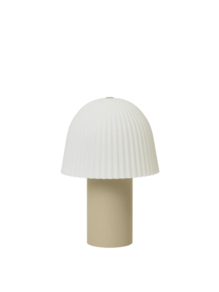 Frill Portable Lamp - Ferm Living Lighting - Cashmere/White - HORNE