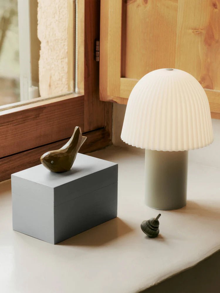 Frill Portable Lamp - Ferm Living Lighting - Cashmere/White - HORNE