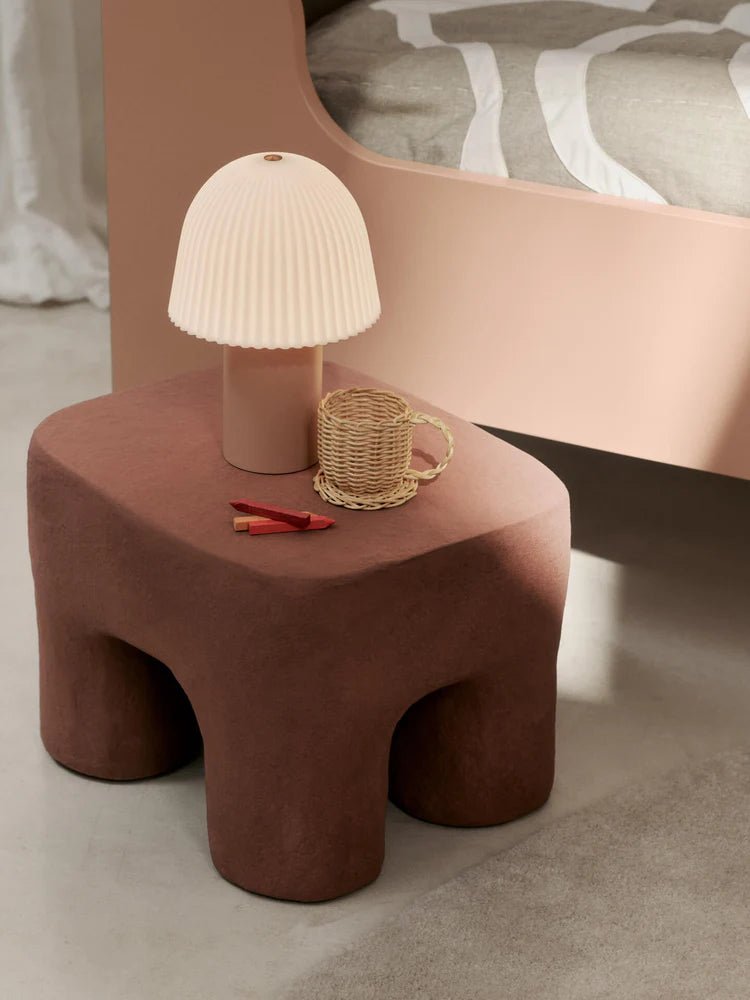 Frill Portable Lamp - Ferm Living Lighting - Cashmere/White - HORNE