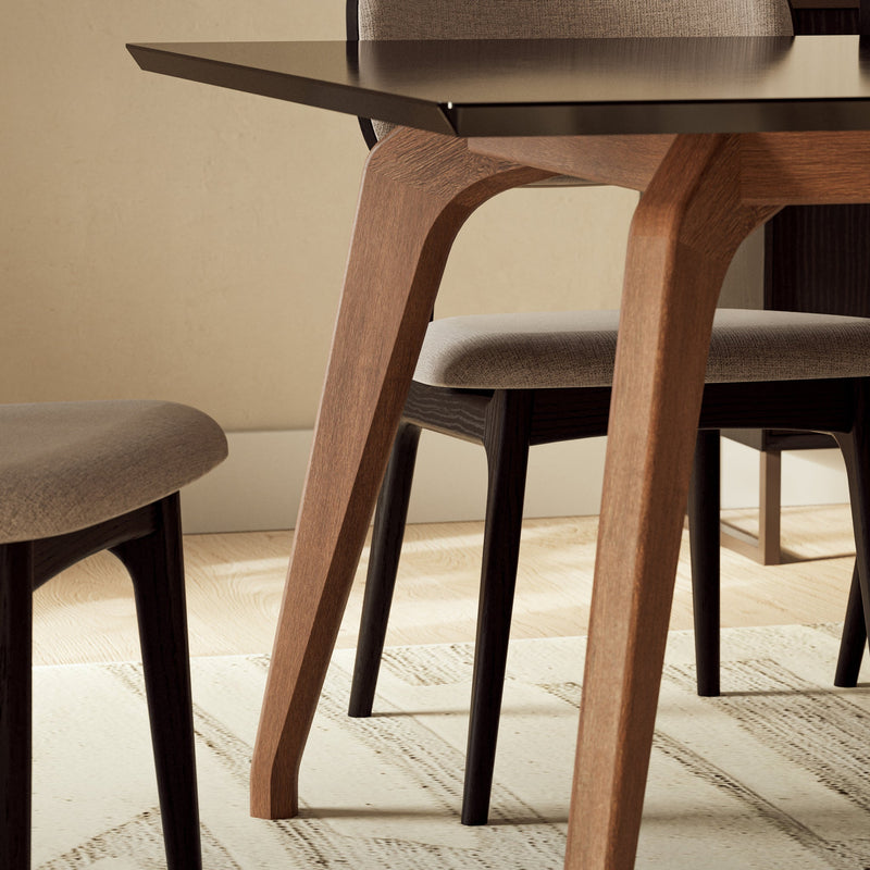 Giane Dining Table - Urbia Tables - Black Nogal - Small - HORNE