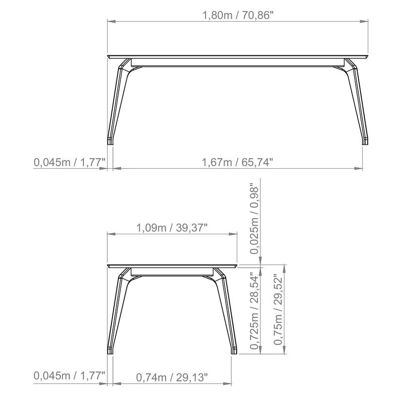 Giane Dining Table - Urbia Tables - Black Nogal - Small - HORNE