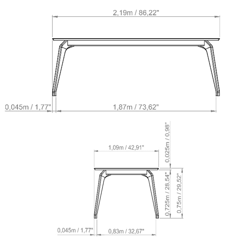Giane Dining Table - Urbia Tables - Black Nogal - Small - HORNE