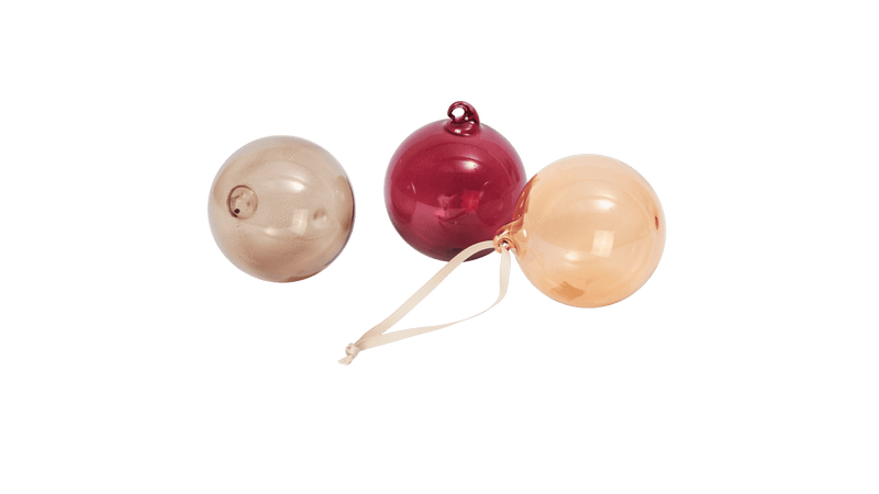 Glass Baubles - M - Set of 3 - Ferm Living Decor - HORNE
