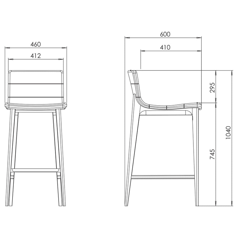 Godan Bar Stool - Urbia Chairs - Harvest Natural Domasco - HORNE