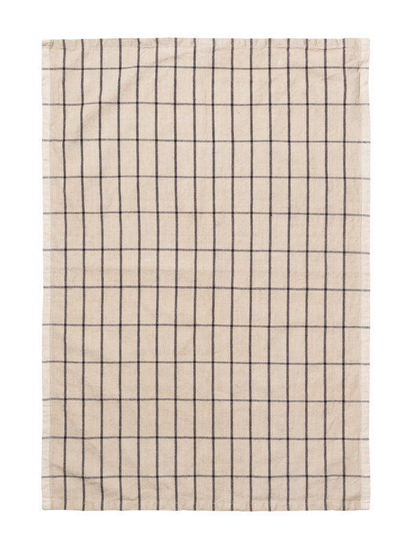 Hale Tea Towel - Ferm Living Kitchen & Dining - Sand/Black - HORNE