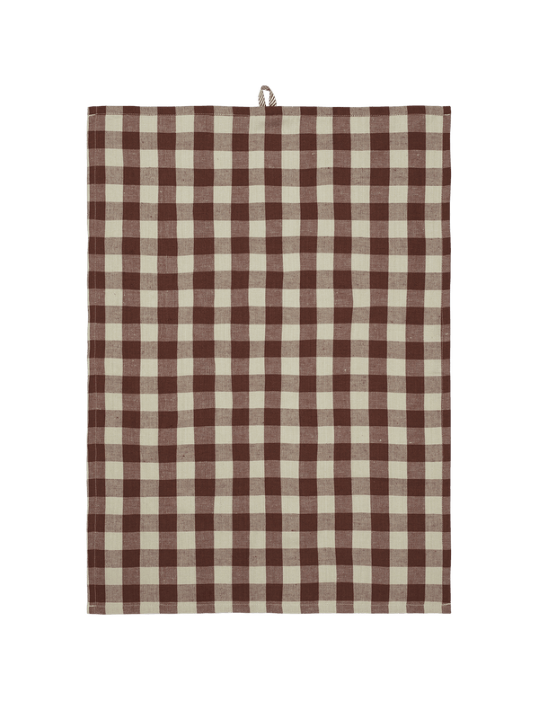Hale Tea Towel - Ferm Living Kitchen & Dining - Cinnamon/Grey Green - HORNE