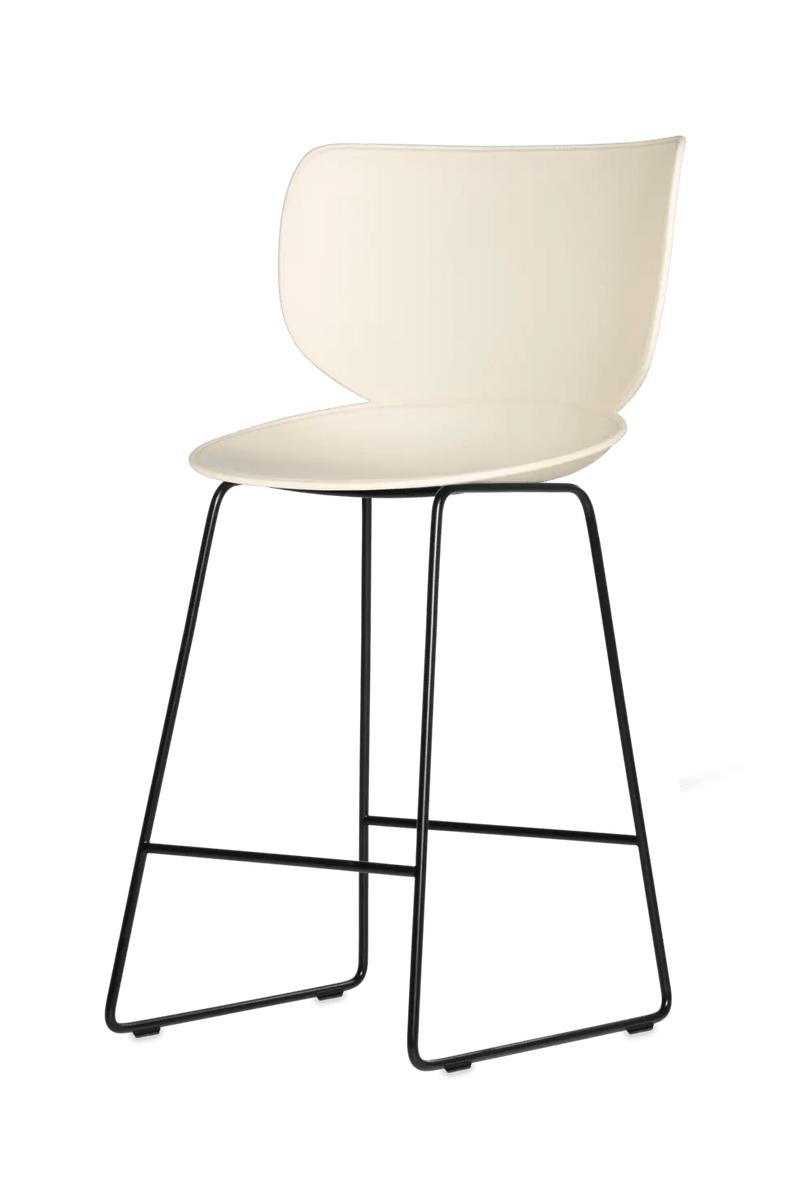 Hana Bar Stool Un - Upholstered Set of 2 - Moooi Stools + Benches + Ottomans - Black - Black - High - HORNE