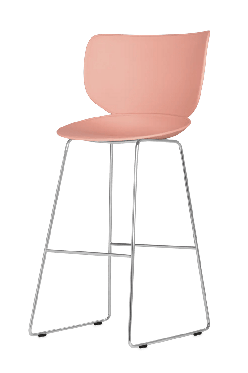 Hana Bar Stool Un - Upholstered Set of 2 - Moooi Stools + Benches + Ottomans - Black - Black - High - HORNE