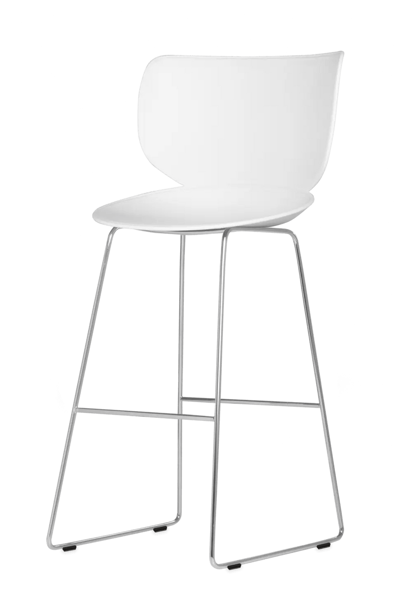 Hana Bar Stool Un - Upholstered Set of 2 - Moooi Stools + Benches + Ottomans - Black - Black - High - HORNE