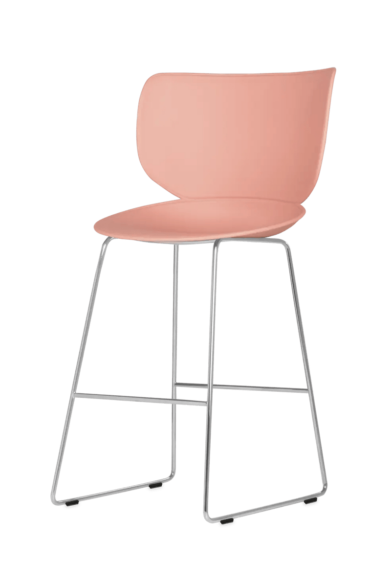 Hana Bar Stool Un - Upholstered Set of 2 - Moooi Stools + Benches + Ottomans - Black - Black - High - HORNE