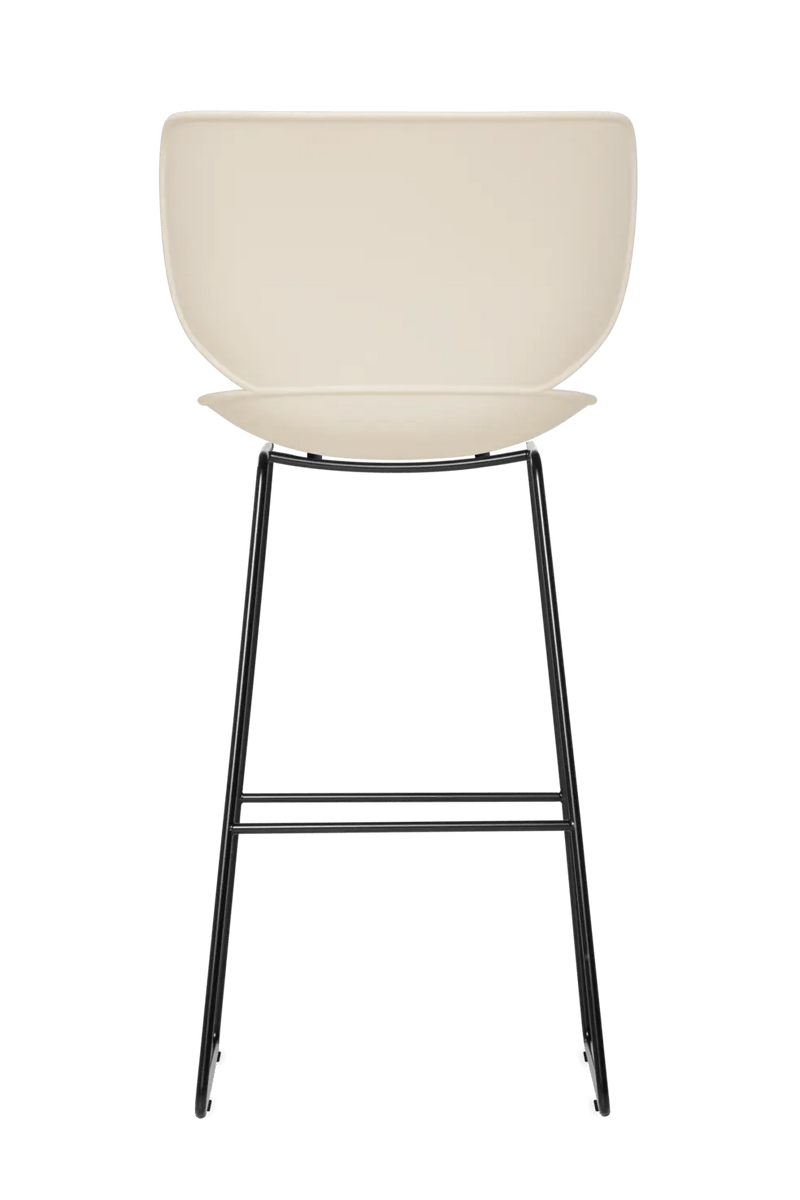 Hana Bar Stool Un - Upholstered Set of 2 - Moooi Stools + Benches + Ottomans - Black - Black - High - HORNE