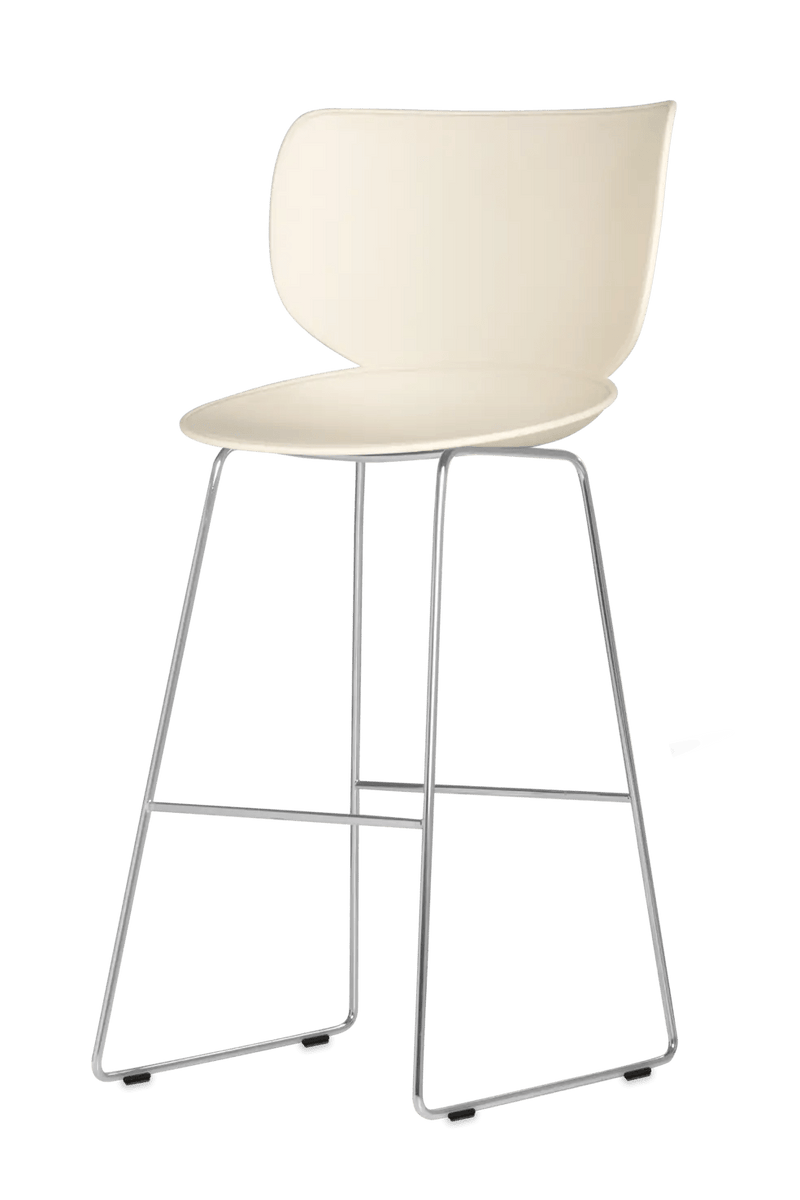 Hana Bar Stool Un - Upholstered Set of 2 - Moooi Stools + Benches + Ottomans - Black - Black - High - HORNE