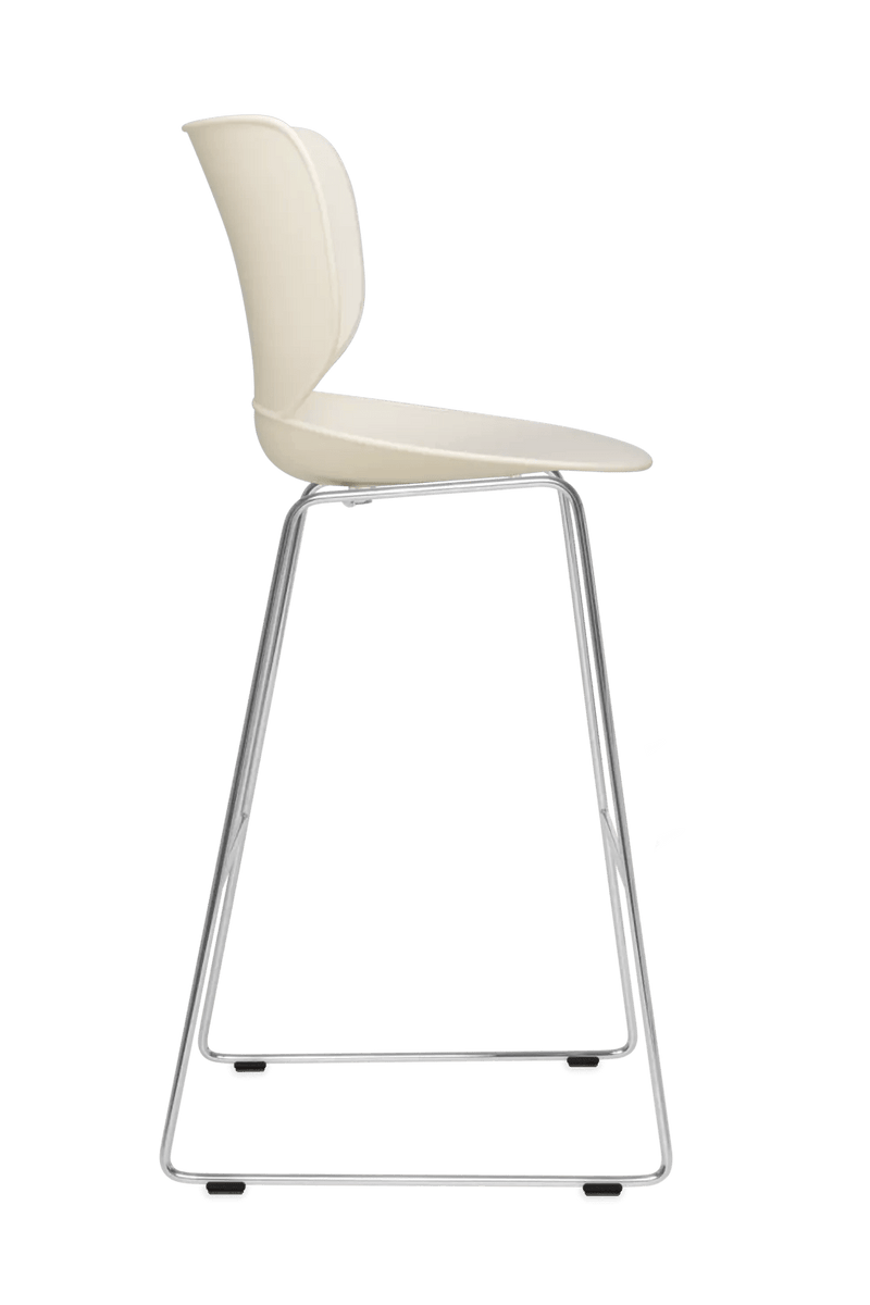 Hana Bar Stool Un - Upholstered Set of 2 - Moooi Stools + Benches + Ottomans - Black - Black - High - HORNE