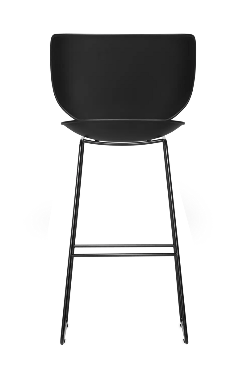 Hana Bar Stool Un - Upholstered Set of 2 - Moooi Stools + Benches + Ottomans - Black - Black - High - HORNE