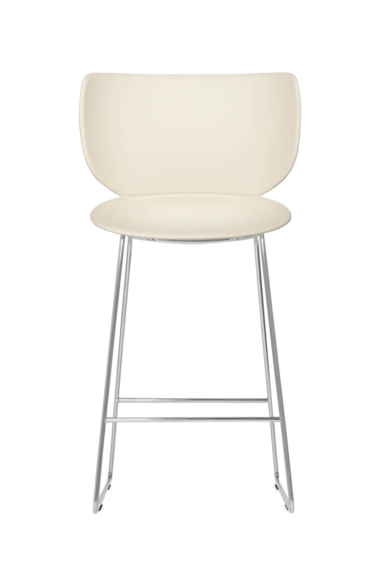 Hana Bar Stool Un - Upholstered Set of 2 - Moooi Stools + Benches + Ottomans - Black - Black - High - HORNE