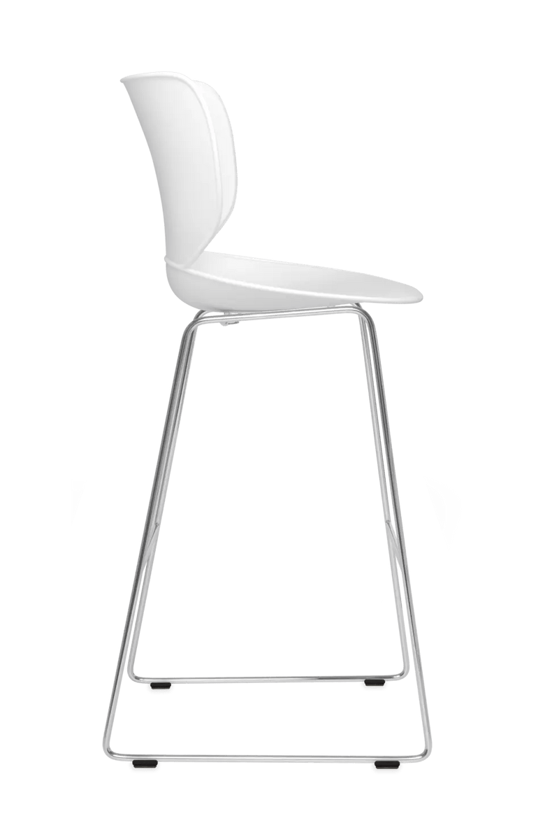 Hana Bar Stool Un - Upholstered Set of 2 - Moooi Stools + Benches + Ottomans - Black - Black - High - HORNE