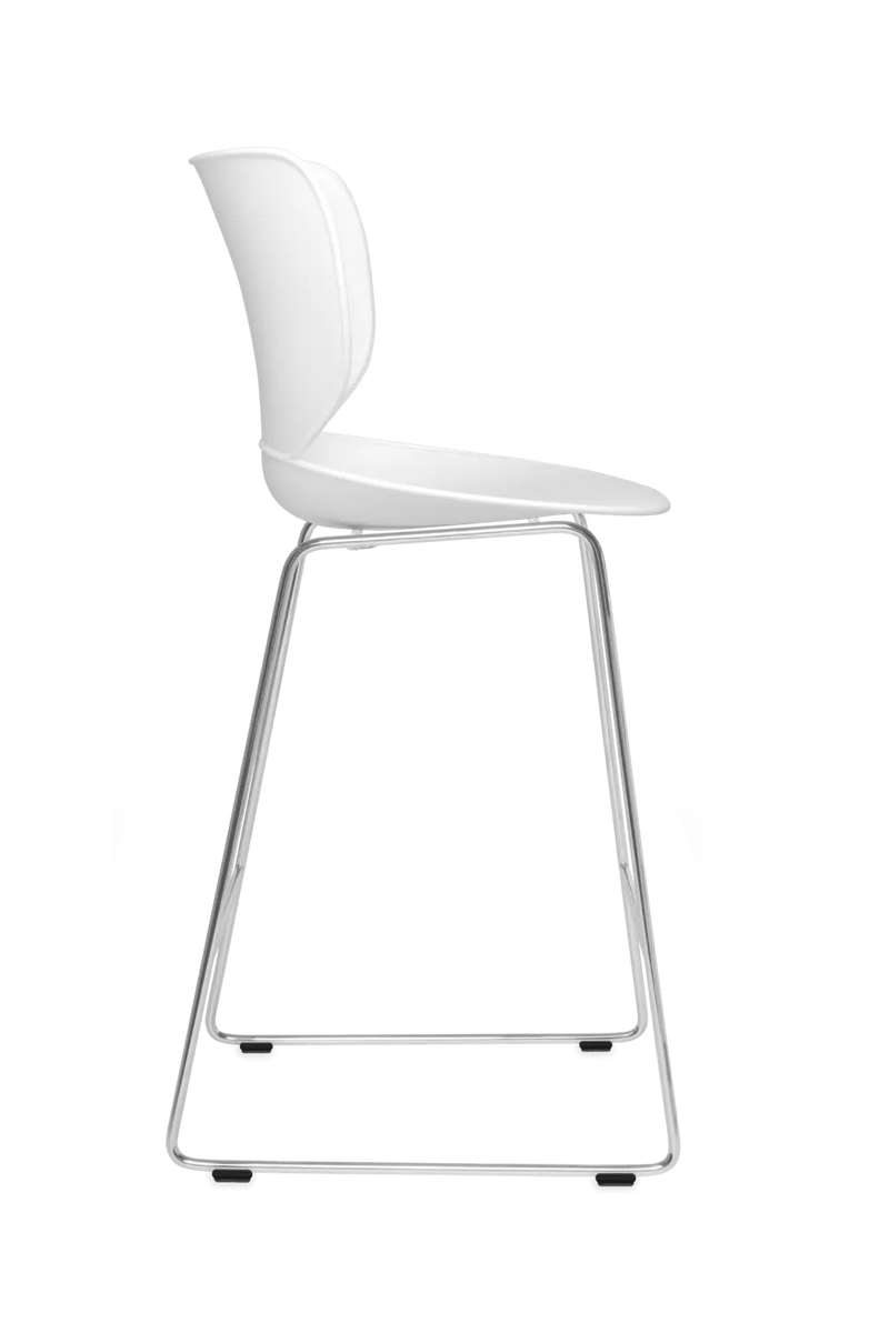 Hana Bar Stool Un - Upholstered Set of 2 - Moooi Stools + Benches + Ottomans - Black - Black - High - HORNE