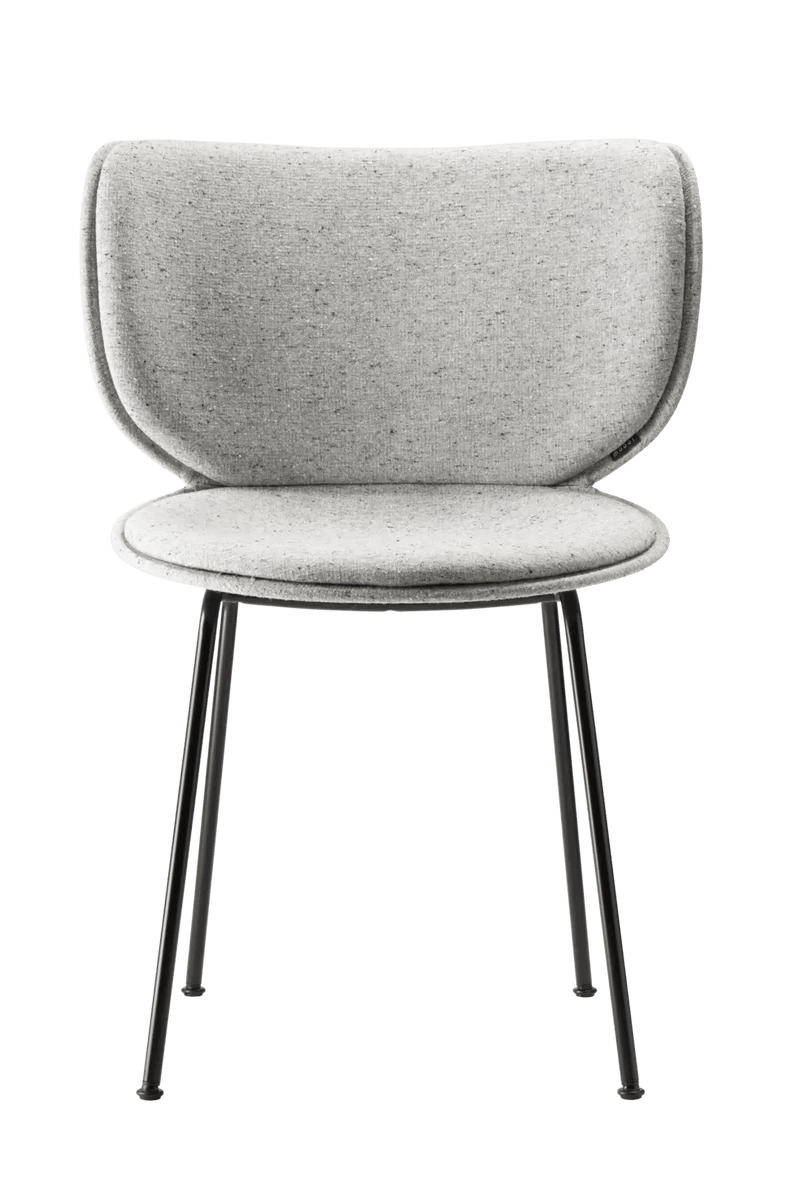 Hana Chair Upholstered - Moooi Stools + Benches + Ottomans - CAT I - Abbracci Taupe - Black - Non - Stackable - HORNE