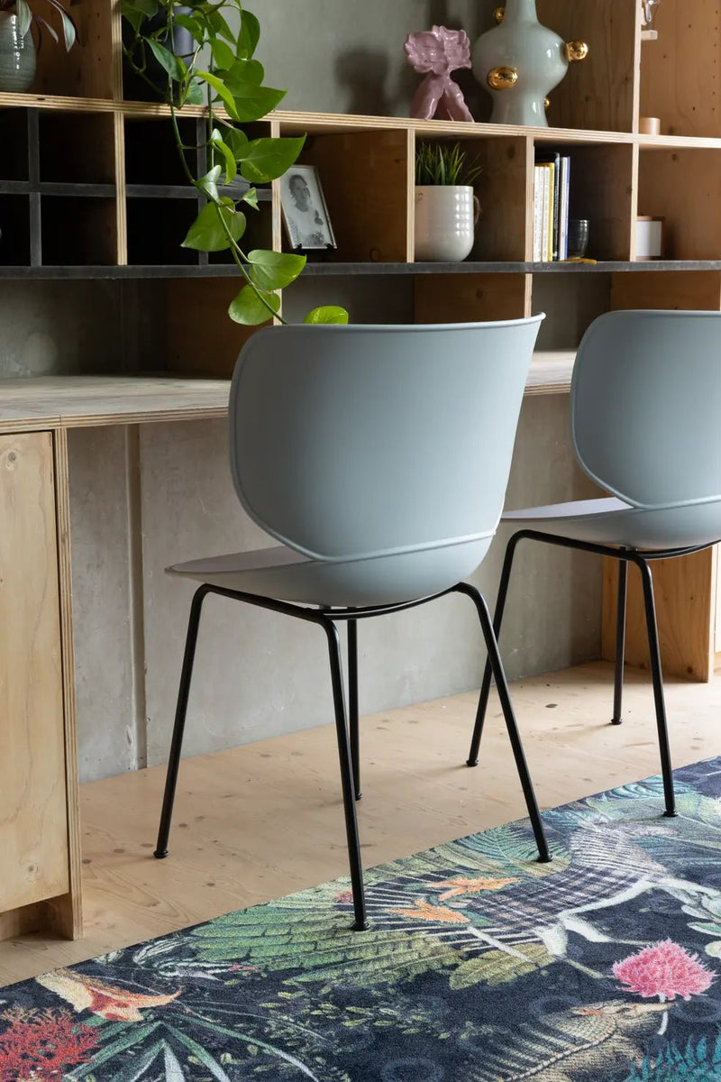 Hana Chairs Un - Upholstered Set of 4 - Moooi Chairs - Black - Black - NON - STACKABLE - HORNE