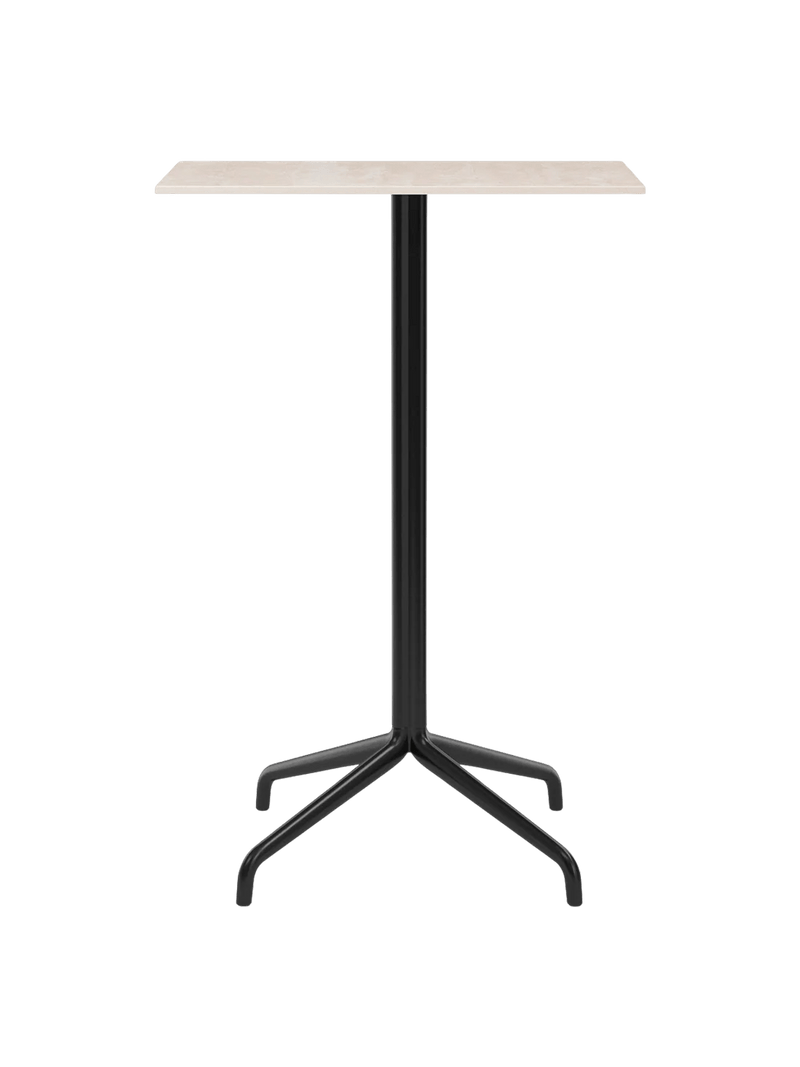 Harbour Column Bar Table - Audo Copenhagen Tables + Desks - Round base - 27.6 × 23.6 in - Black Oak - HORNE
