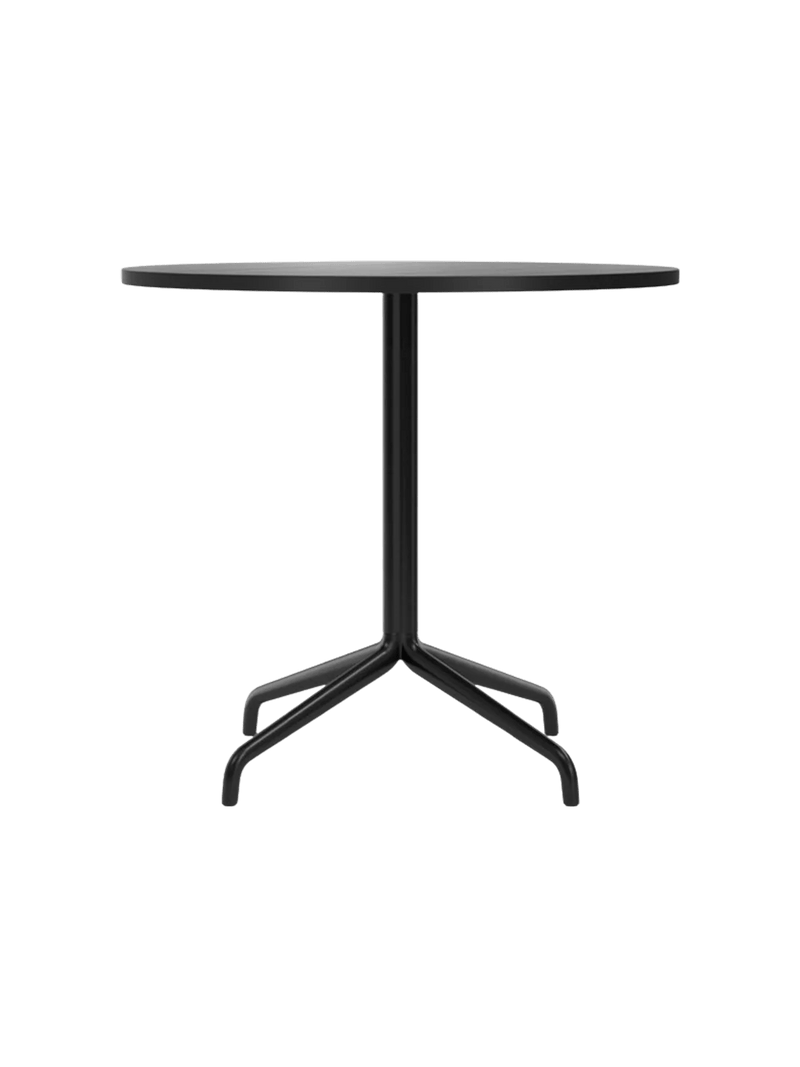 Harbour Column Dining Table - Audo Copenhagen Tables + Desks - Star base - Ø: 23.6 in - Black Oak - HORNE