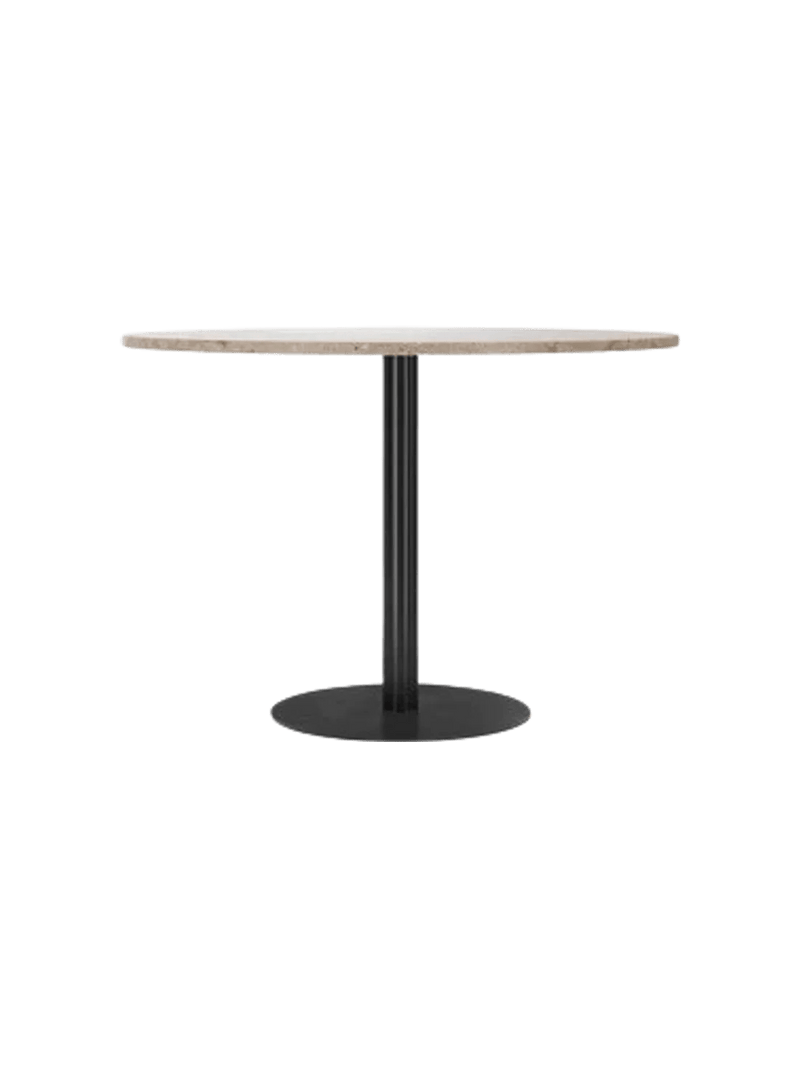 Harbour Column Dining Table - Audo Copenhagen Tables + Desks - Star base - Ø: 23.6 in - Black Oak - HORNE