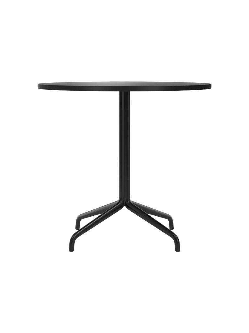 Harbour Column Dining Table - Audo Copenhagen Tables + Desks - Star base - Ø: 23.6 in - Black Oak - HORNE