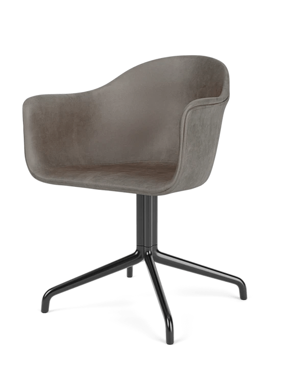 Harbour Dining Chair - Star Base - Audo Copenhagen Chairs - Dakar 0311 - Black - With Swivel - HORNE