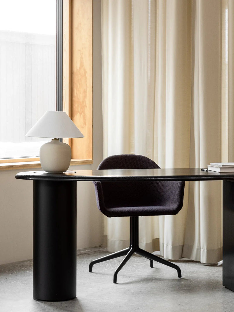 Harbour Dining Chair - Star Base - Audo Copenhagen Chairs - Dakar 0311 - Black - With Swivel - HORNE