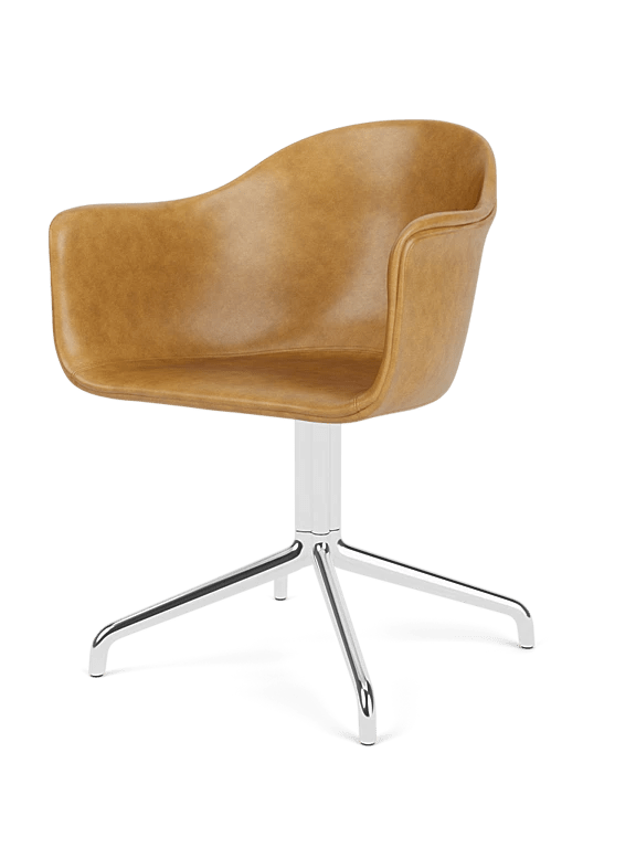 Harbour Dining Chair - Star Base - Audo Copenhagen Chairs - Dakar 0311 - Black - With Swivel - HORNE