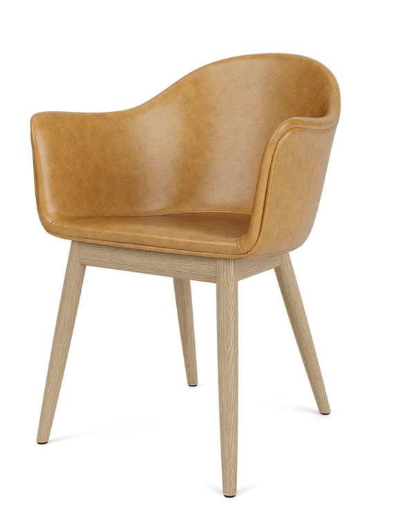 Harbour Dining Chair - Wooden Base - Audo Copenhagen Chairs - Dakar 0250 - Natural Oak - HORNE