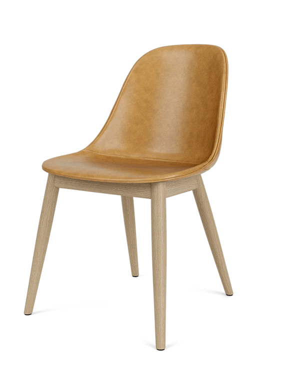 Harbour Side Dining Chair - Leather - Audo Copenhagen Chairs - Steel - Dakar 0842 - HORNE