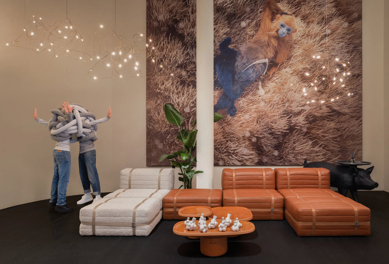 Haybale Lounge Chair with Footstool - Moooi Stools + Benches + Ottomans - Wabi Sabi - HORNE