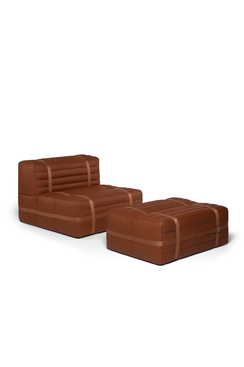 Haybale Lounge Chair with Footstool - Moooi Stools + Benches + Ottomans - Wabi Sabi - HORNE