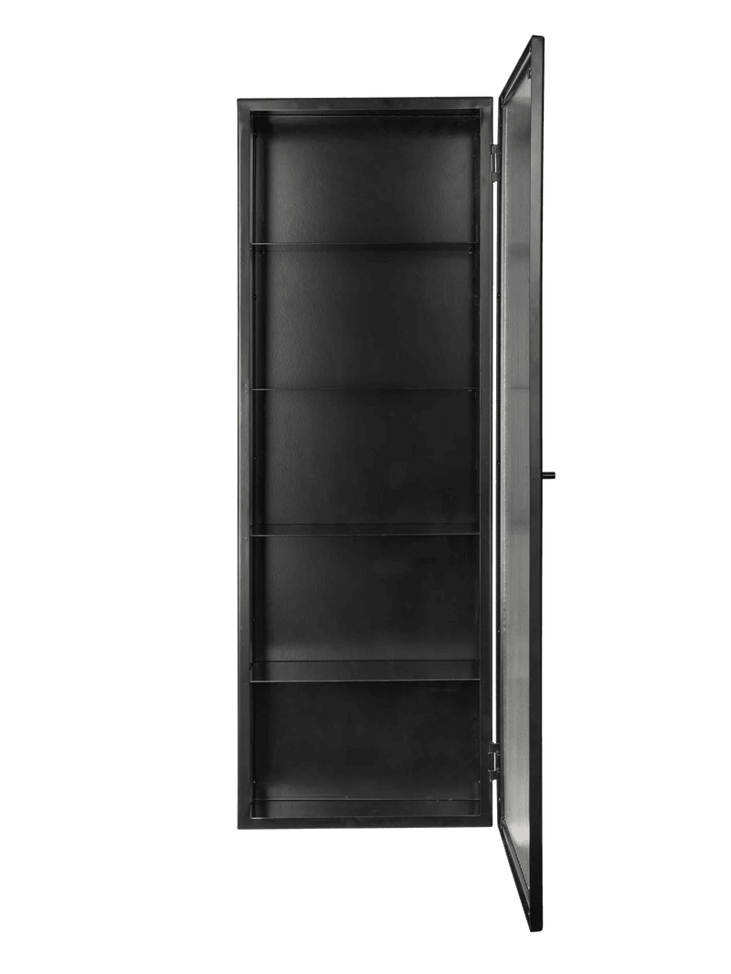 Haze Wall Cabinet - Tall - Ferm Living Storage + Organization - Black - HORNE
